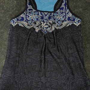 Athleta Tinker Tank Top Blue Floral